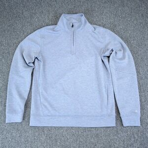 Kenneth Cole Active Gorpcore Quarter Zip Pullover Mens Small Blue Heathered S‎